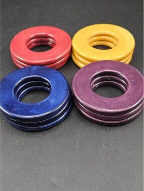 Tabletops Unlimited Carnival Ceramic Napkin Rings - Set of 12